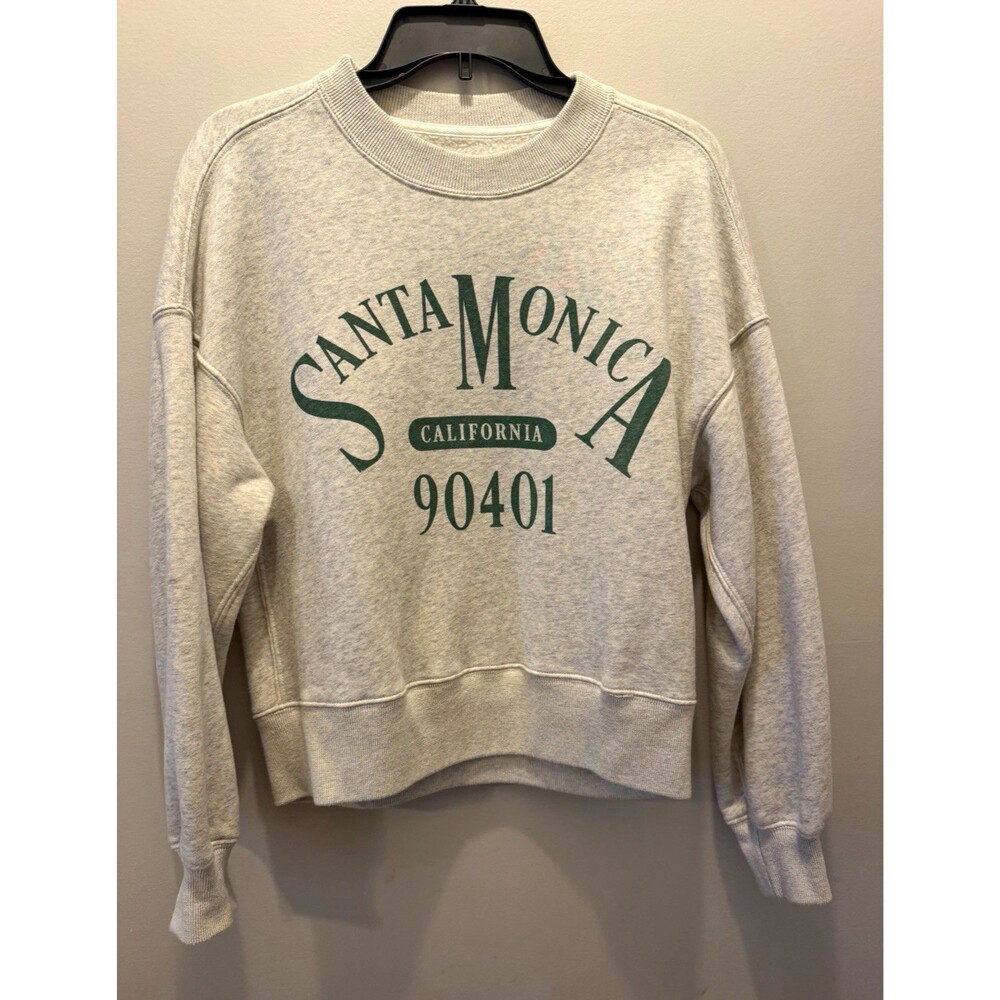 Abercrombie & Fitch Soft A&F Collection XS Gray Crewneck Santa Monica Graphic